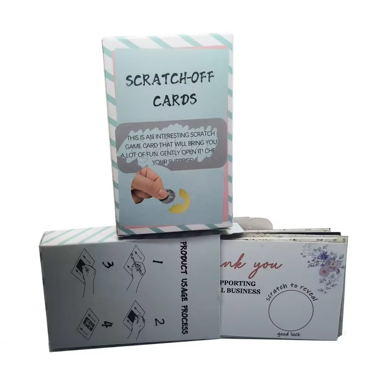 Custom Printing Logo Scratch Card Box