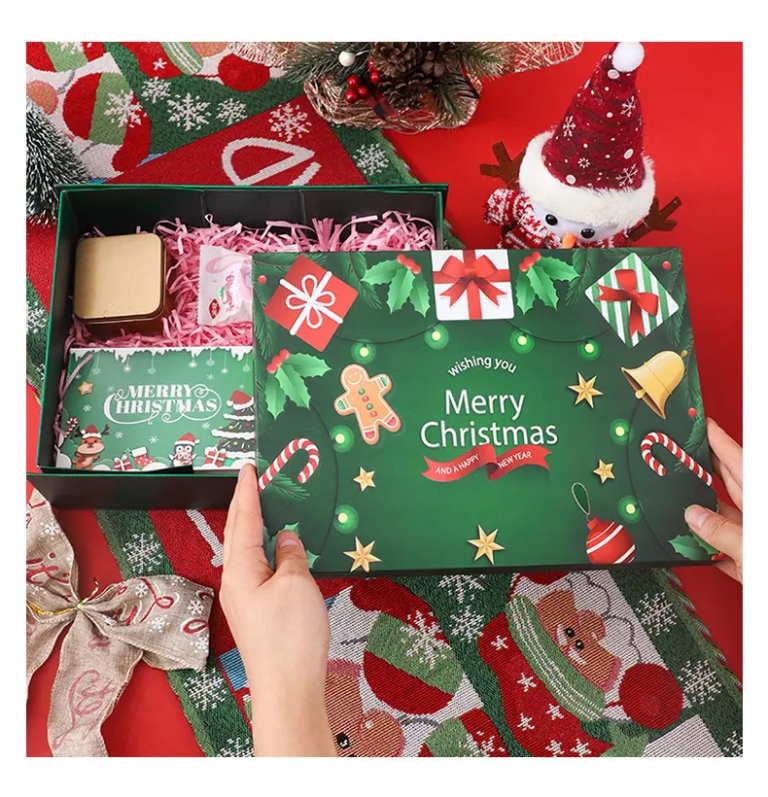 custom christmas gift boxes green