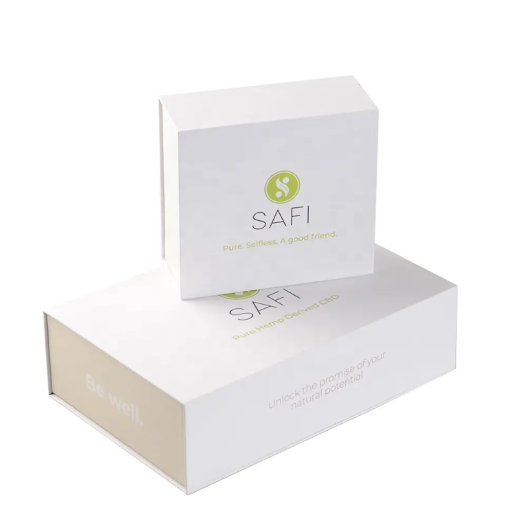 custom elegent magnetic closure skin care boxes