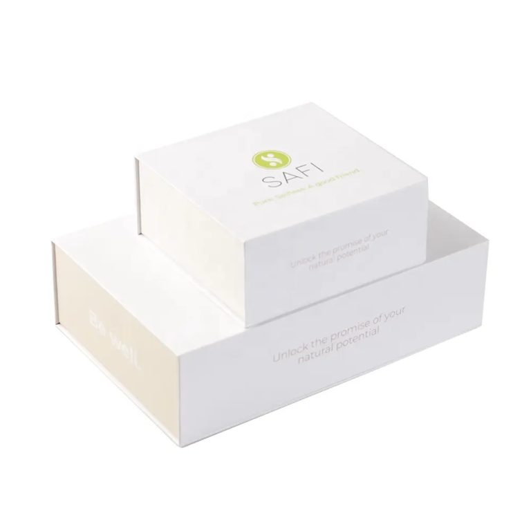 custom elegent magnetic closure skin care boxes